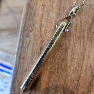 Vintage Stella & Dot Faux Gold Rebel Pendant Long Necklace